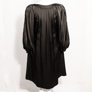 Black Halo 100% Silk Black Tunic Dress S EUC